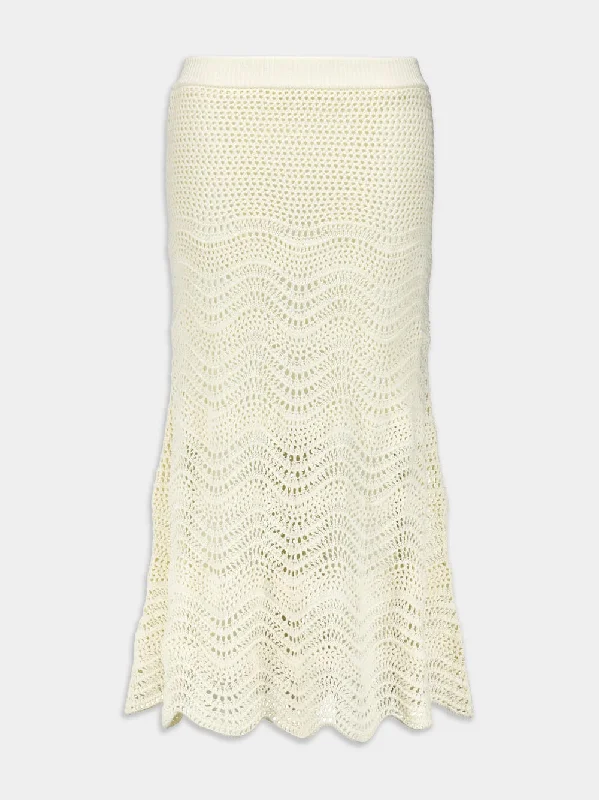 Devi Textured Knit Midi Skirt