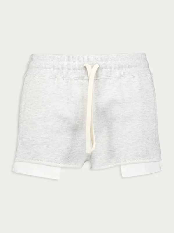 Embroidered Cotton-Fleece Track Shorts