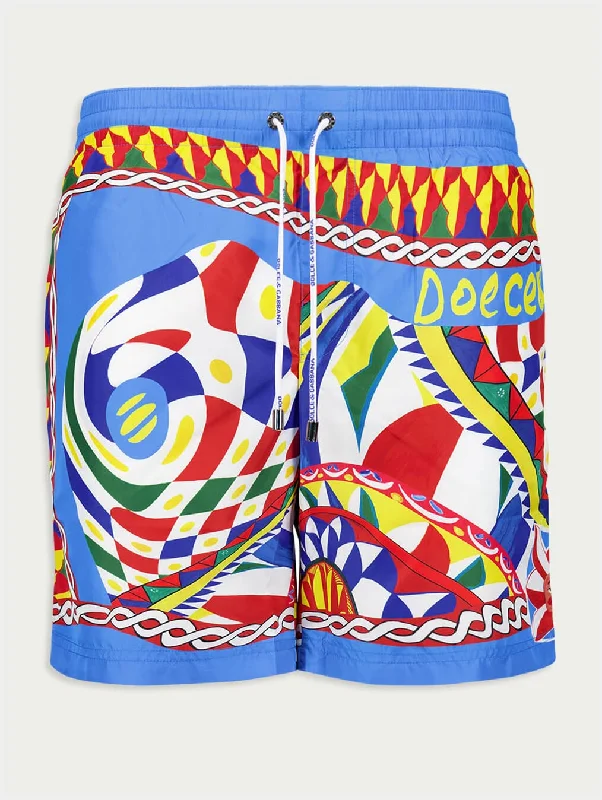 Abstract-Print Swim Shorts