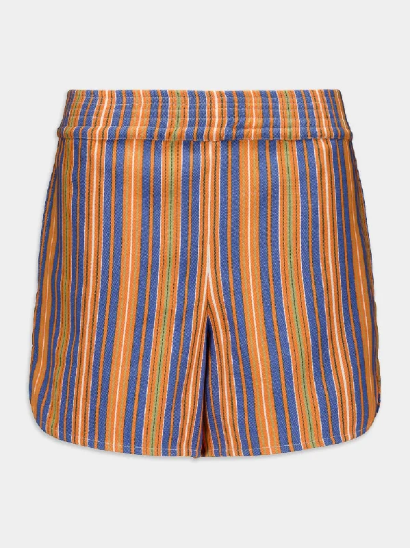 x Marrakshi Life Striped Cotton Shorts