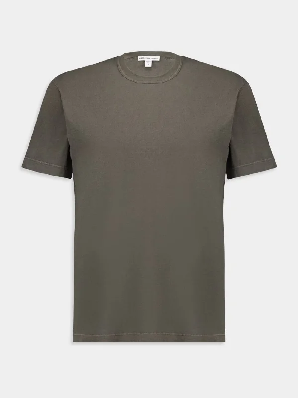 Short Sleeve Crew Neck Green T-Shirt