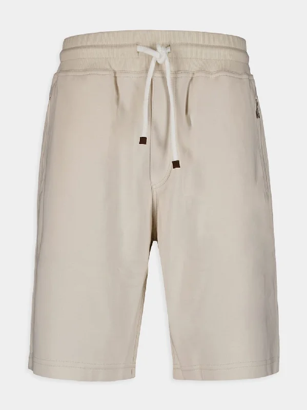 Cream Sweatshorts