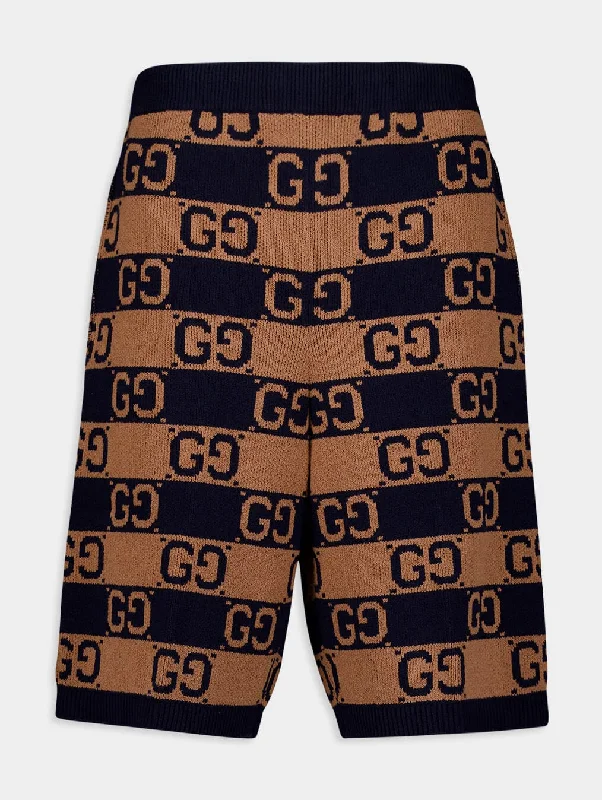 GG Supreme Intarsia-Knit Shorts