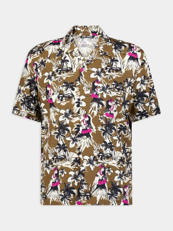 Floral-Print Short-Sleeved Shirt