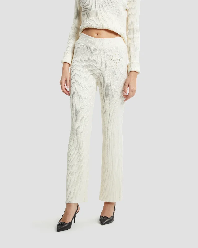 Solid Tone Knitted Trousers