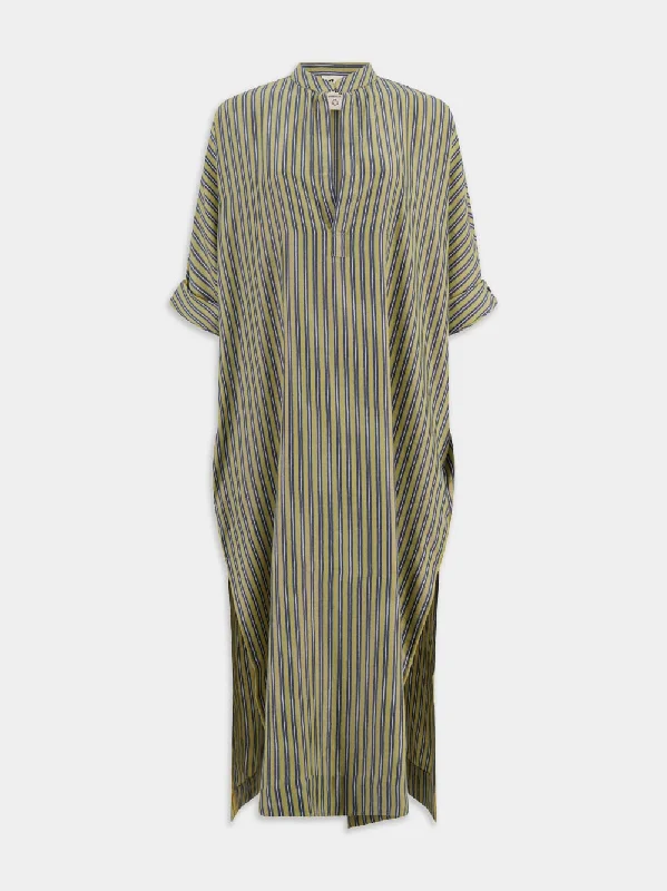 x Marrakshi Life Striped Short-Sleeve Kaftan