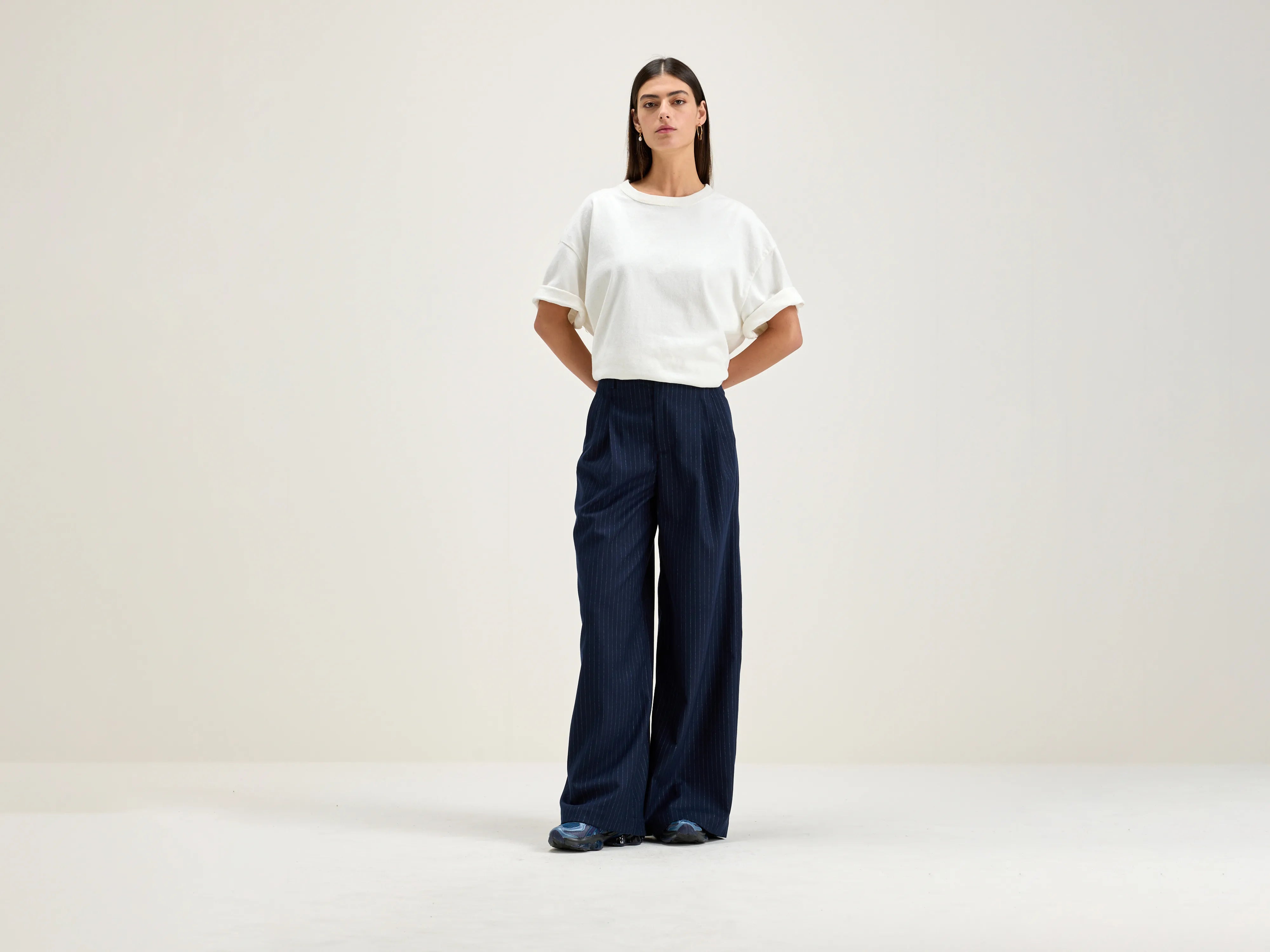 Volkert wide tailored trousers (242 / W / STRIPE A)