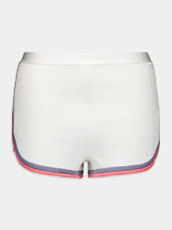 White Viscose Shorts