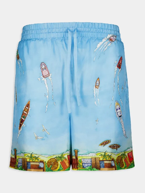 Maison Sur Piloti Silk Shorts