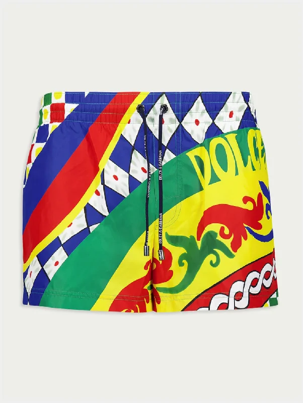 Abstract-Print Swim Shorts