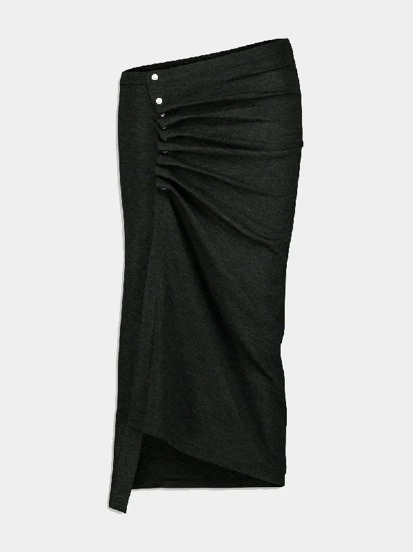 Wrap Asymmetric Midi Skirt