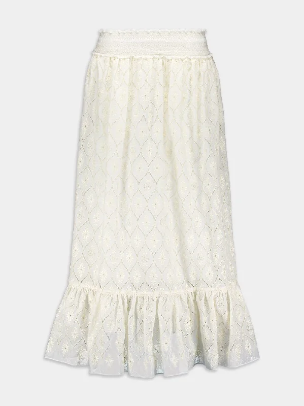 Broderie Anglaise Maxi Skirt