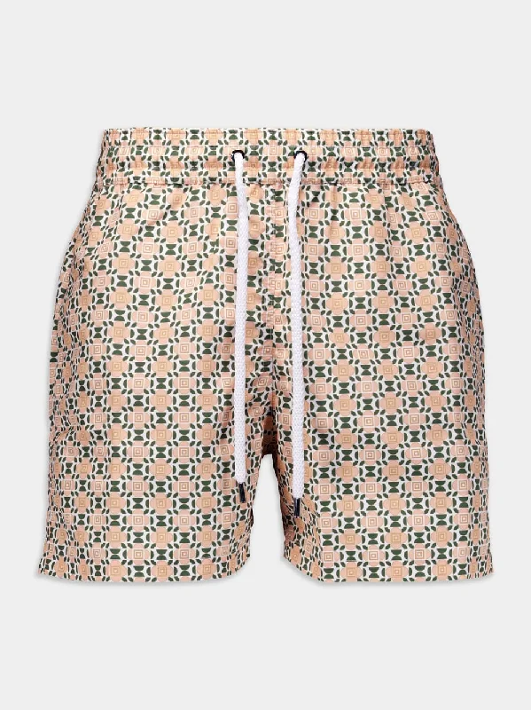 Angra Deco Print Sport Swim Shorts