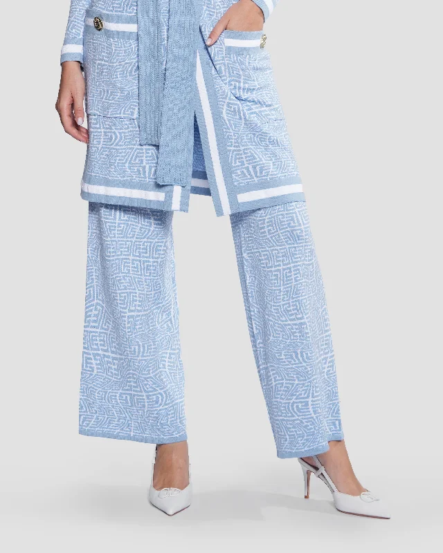 Monogram Wide Leg Trousers