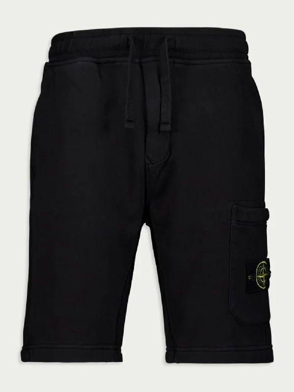 Compass-Motif Cotton Track Shorts