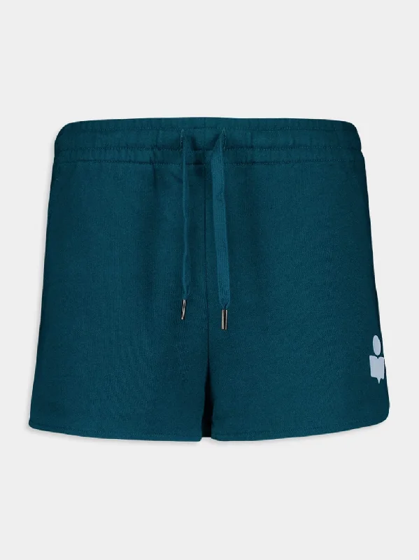 Logo-Print Cotton Track Shorts