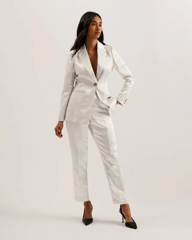 Masarut Slim Leg Tailored Trouser Ivory