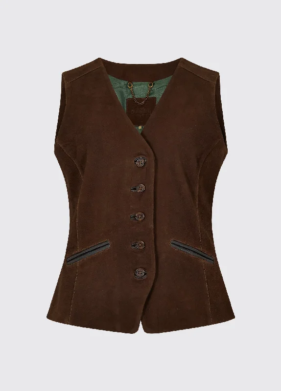 Greville Ladies Tailored Waistcoat - Walnut