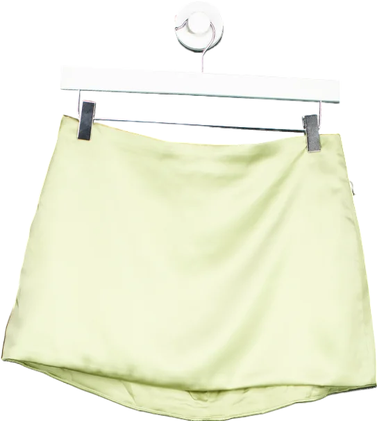 Mistress Rocks Light Green Satin Mini Skirt UK S