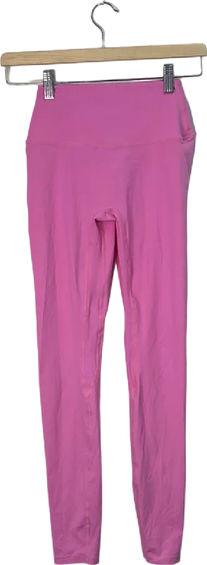 CSB Pink High-Waist Ruched Leggings Small