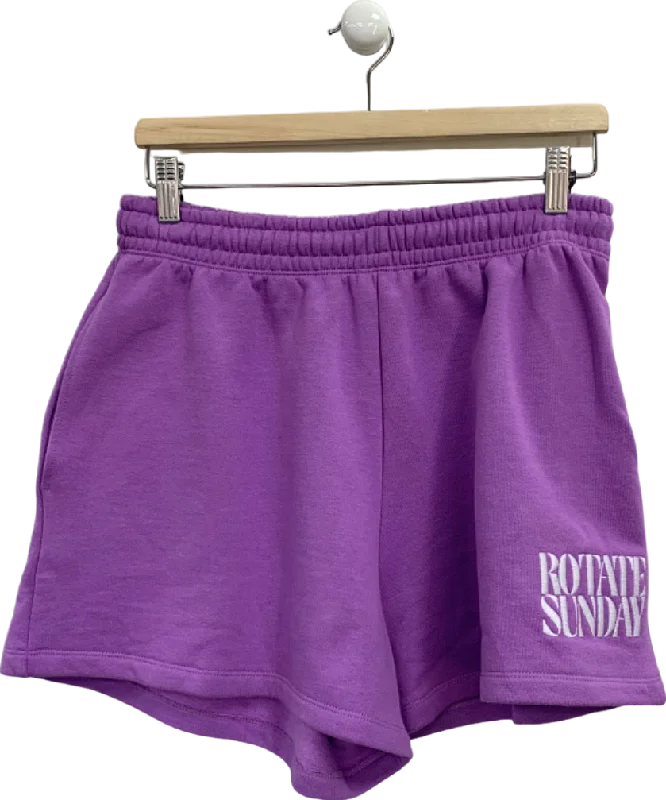 Rotate Fairy Wren Purple Organic Cotton Shorts UK M