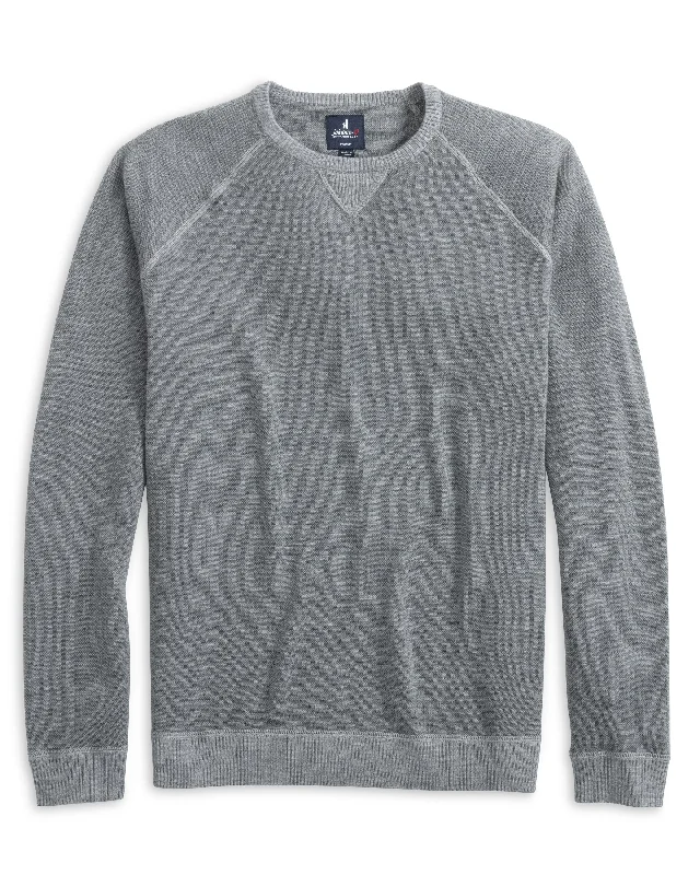 Johnnie-O Merino Wool Crewneck Sweater - Light Gray