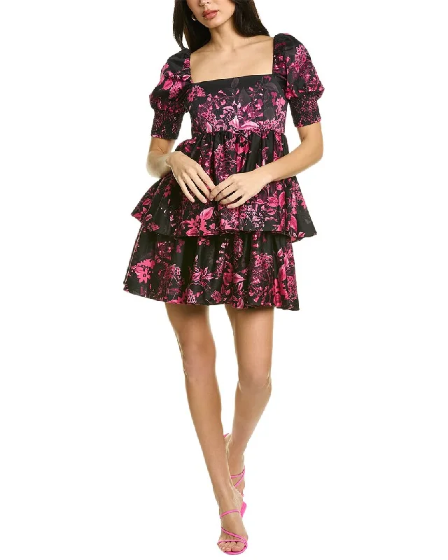 alice + olivia Emmalou Tiered Mini Dress