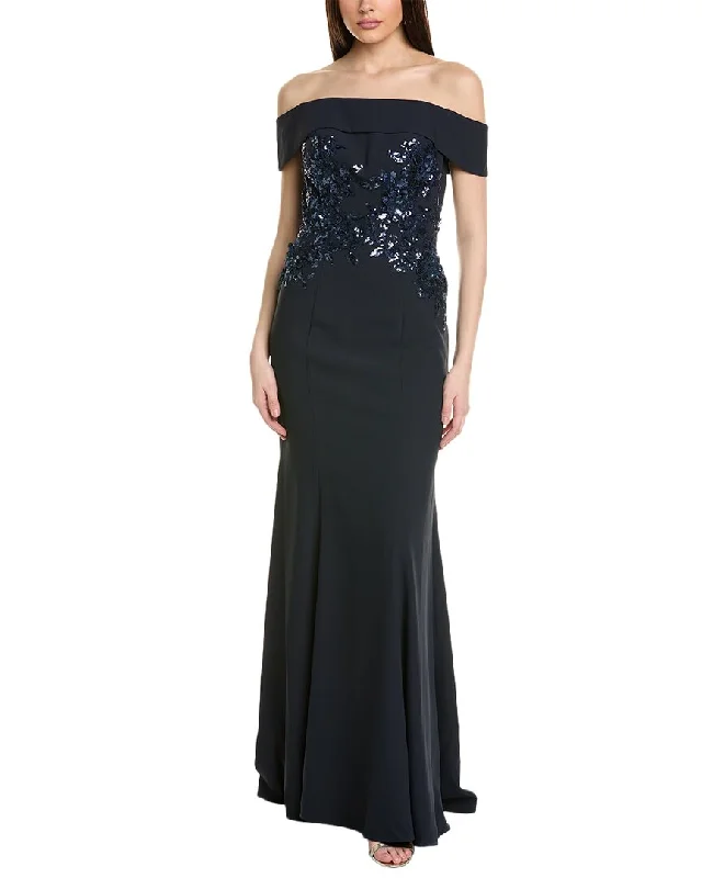 Rene Ruiz Off-the-Shoulder  Gown