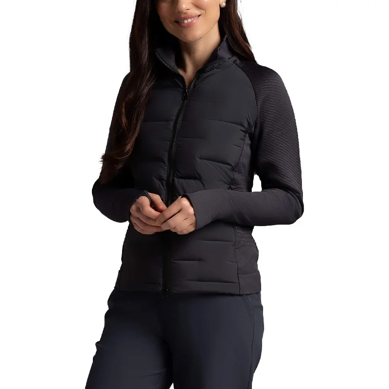 IBKUL Women's Hybrid Puff Jacket - Charcoal