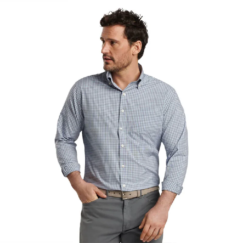 Peter Millar Murray Performance Poplin Sport Shirt - Navy