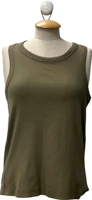 Eleven loves Green Maya Rib Jersey Vest (khaki) UK M