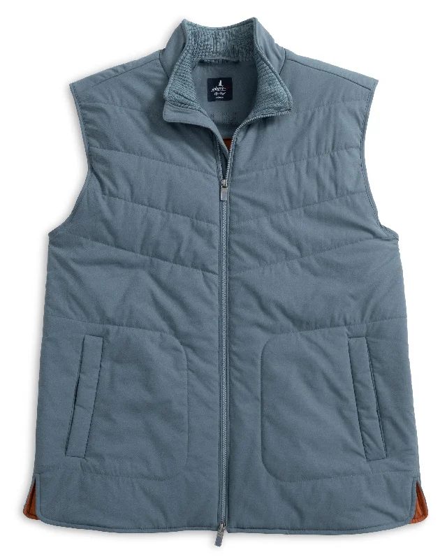 Johnnie-O Fairhaven Quilted Zip Vest - Blue Mirage