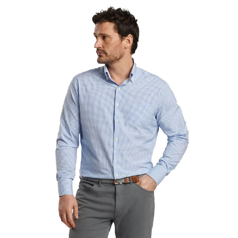 Peter Millar Cranbrook Performance Poplin Sport Shirt - Cottage Blue