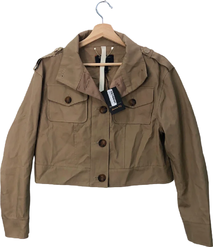 River Island Beige Cotton Jacket UK 6