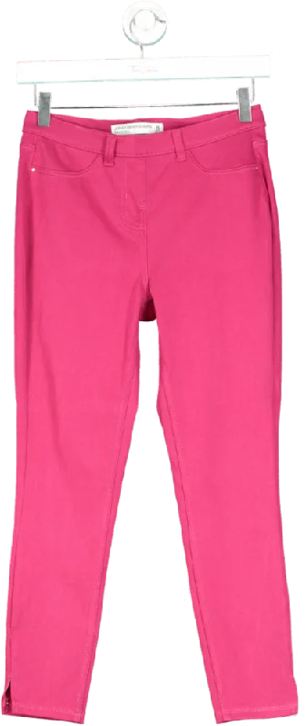 Next Pink Jersey Denim Legging Cropped UK 8 Petite