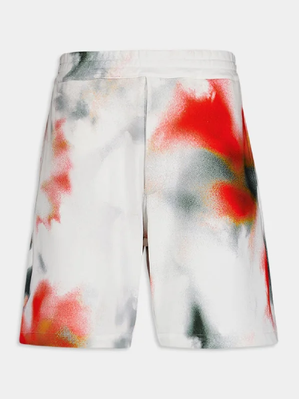 Obscured Flower Cotton Shorts