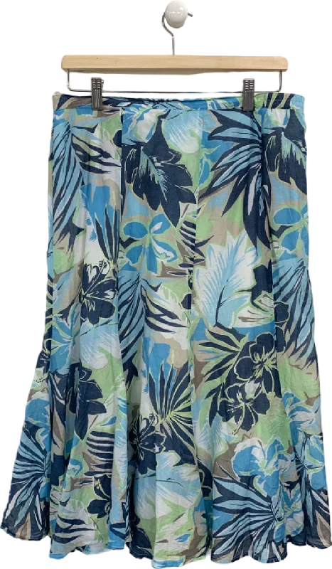 Marcona Multicolour Floral Midi Skirt UK 18