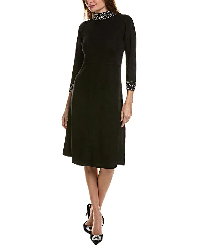 Anne Klein Mock Neck Sweaterdress