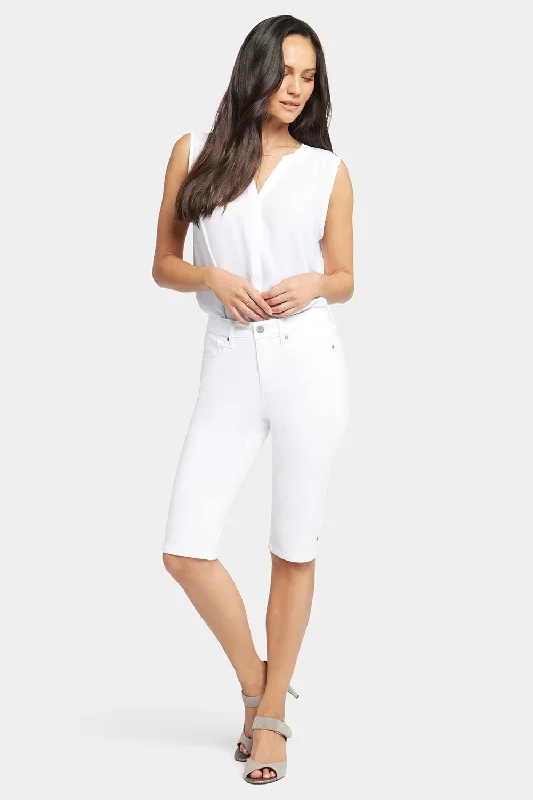 Sophie Bike Capri Jeans In Petite - Optic White