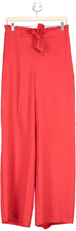 Miss Selfridge Red Wide Leg Trousers UK 10