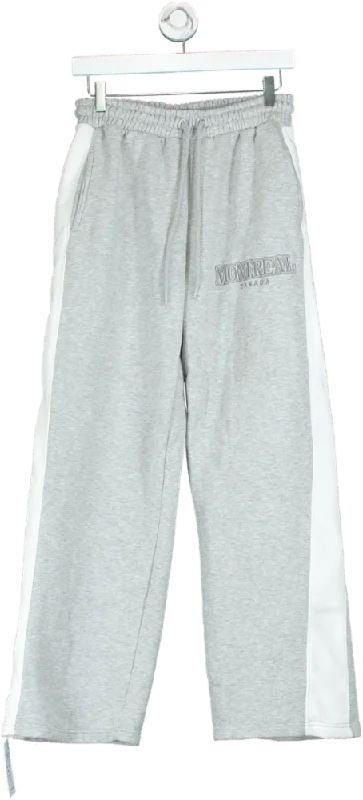 PrettyLittleThing Grey Montreal Canada Joggers UK M