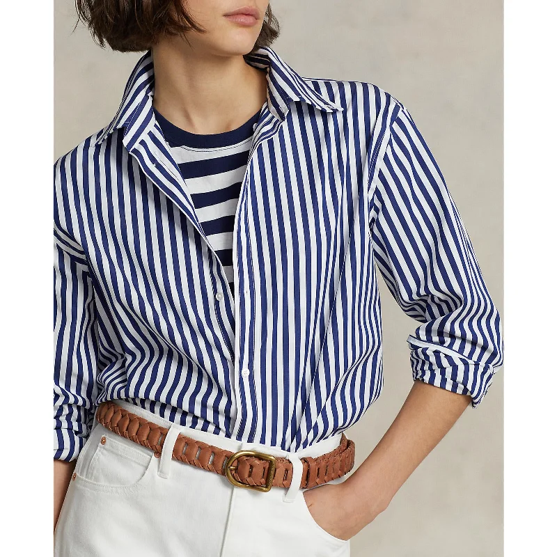 Polo Ralph Lauren - Relaxed FitCotton Shirt - Stripe - Royal/White