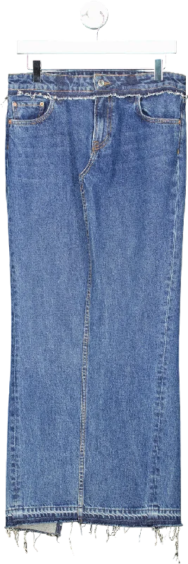 GRLFRND Blue Denim Skirt UK W26