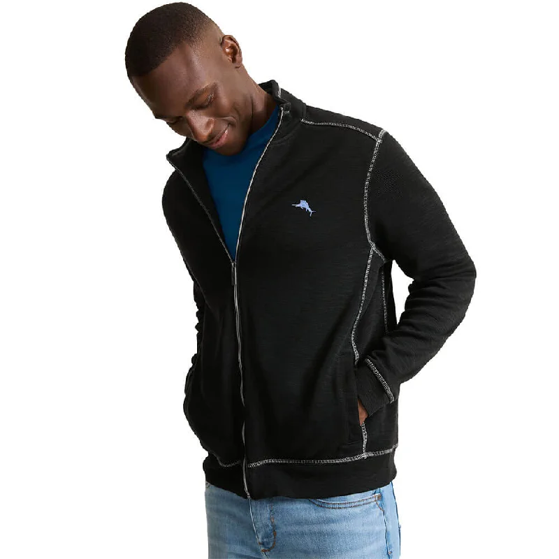 Tommy Bahama Tobago Bay Full Zip Jacket - Black