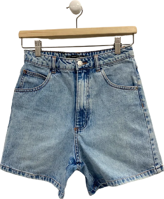 Zara Light Blue Denim Shorts UK 6