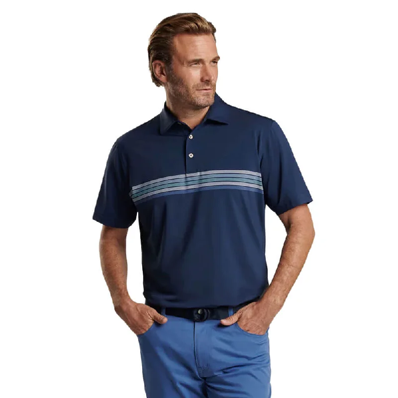 Peter Millar Men's Archer Performance Jersey Polo Shirt - Navy