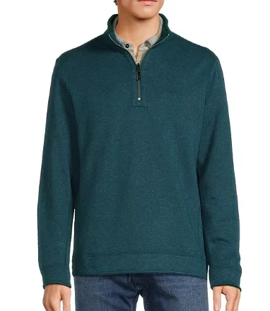 Tommy Bahama New Flip Coast Half Zip Sweater - Seagrove Heather