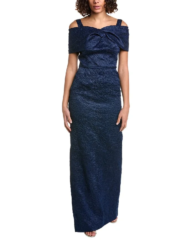 Teri Jon by Rickie Freeman Jacquard Column Gown