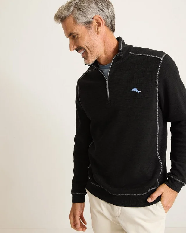 Tommy Bahama Tobago Bay Half Zip Sweater - Black*