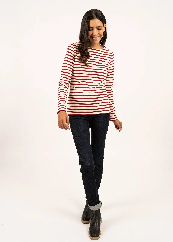 Meridame striped sailor shirt - regular fit, in thick cotton (ECRU/PERSAN)